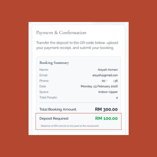 Step 2: Payment & confirmation